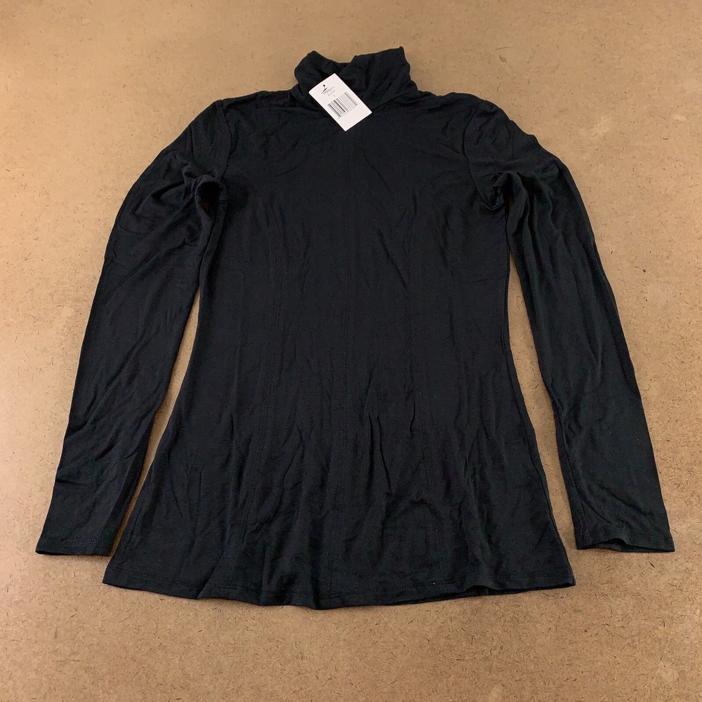 Capsule 121 Women's Size Small Black The Akor Turtleneck Mixed Stitch Top NWT